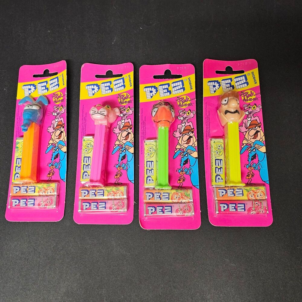 Pink Panther Pez, 1990s Set of 4 Made in Austria, Inspector Clouseau New